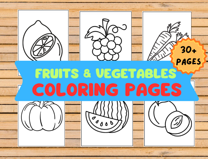 Coloring Pages - Fruits and Veggies
